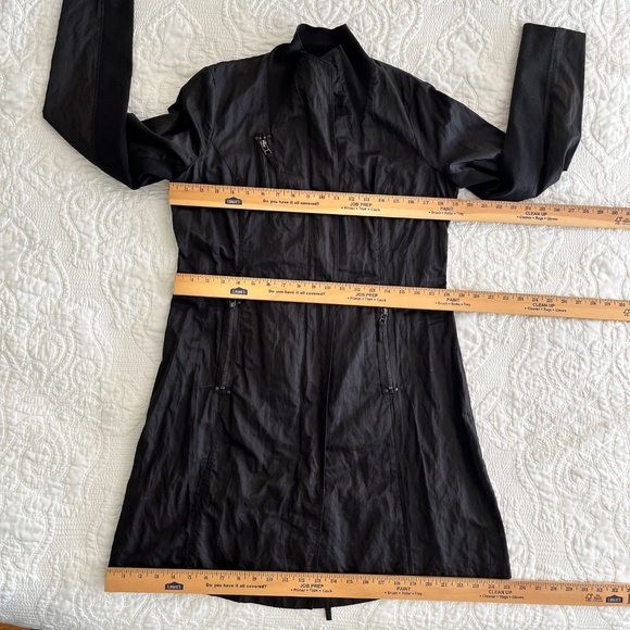 Stella Carakasi Favorite Jacket Cotton Metal Twill Black Zip Trench - Picture 4 of 9